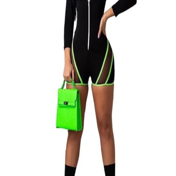 Winter Sale❄️ Neon Bodycon Jumpsuit - Picture 3 of 5